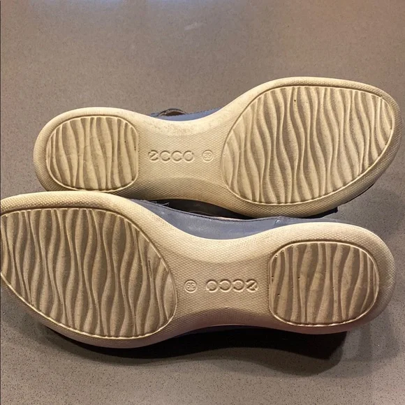 Ecco Strappy Blue Sandals - Picture 2 of 6